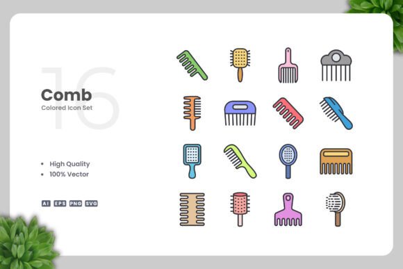 Comb Color Icons: A Versatile Design Solution for Modern Projects