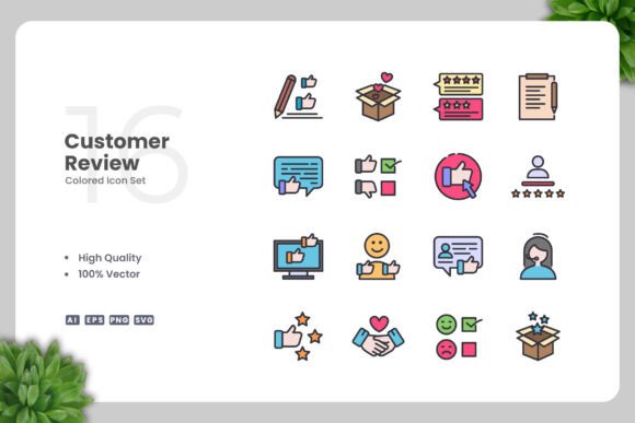 Customer Review Color Icons: A Versatile Design Solution