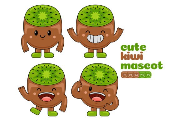 Cute Kiwi Mascot Vector Pack 01: A Versatile Design Resource for Creatives