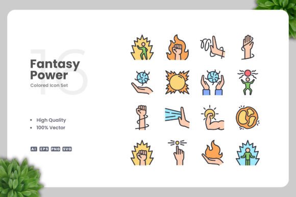 Enhance Your Creative Projects with Fantasy Power Color Icons