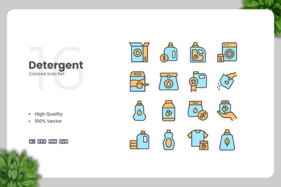 Enhance Your Visual Communication with Detergent 2 Colored Icons