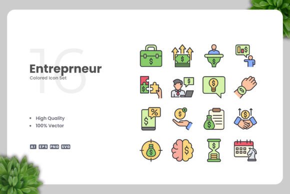 Entrepreneur Color Icons: A Versatile Design Tool for Modern Creators