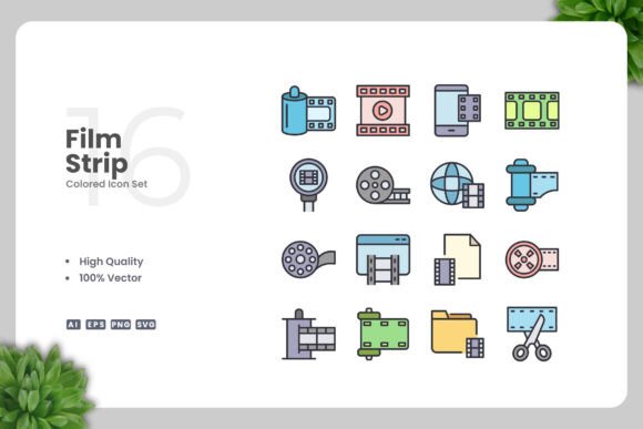 Film Strip Color Icons: A Versatile Design Solution for Modern Creatives