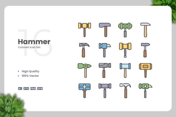 Hammer Colored Icons: A Versatile Design Solution for Modern Projects