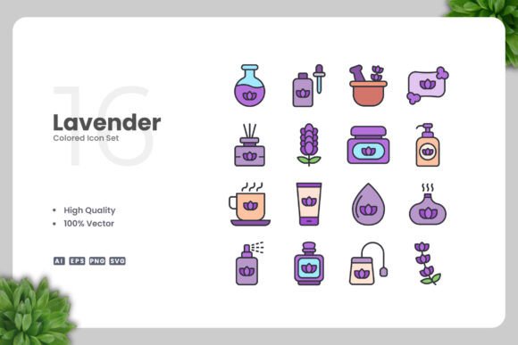 Lavender Colored Icon with Simple and Clean Design: A Versatile Asset for Modern Creatives