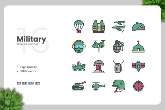 Military Color Icons: A Versatile Design Solution