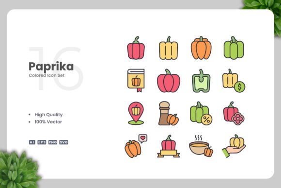 Paprika Colored Icons: A Versatile Design Solution for Modern Projects